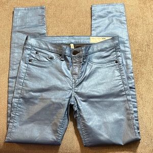 NWOT Rag & Bone Shiny Blue Skinny Jeans